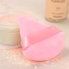 Ocim 10Pcs Triangle Powder Puffs for Face Powder,Soft Velour Makeup Setting Powder Puff with Case,Black+Pink