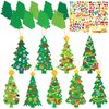 chiazllta 945Pcs DIY Christmas Tree Craft Kit Kids Holiday Art Making Craft with Stickers, Make Your Own Christmas Bookmark Xmas Party Favor Decoration Home Classroom Game Activities