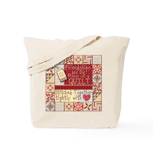 CafePress Friendships Are Like Quilts Tote Bag Canvas Tote Shopping Bag