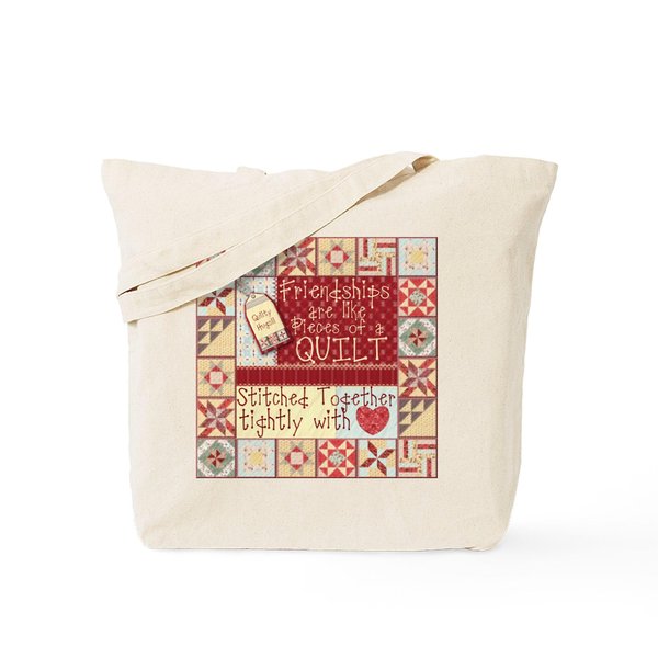 CafePress Friendships Are Like Quilts Tote Bag Canvas Tote Shopping Bag