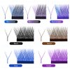 NATUHANA YY Eyelash Extension 0.07mm C Curl 8-14mm Mixed Makeup Tray Lash Supplies Premade Fans Y Shape Volume Lash 12Raws/Case Premium Faux Mink False Lash Extensions (8-14 MIX, purple;0.07 C)