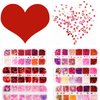 MAIOUSU STORE 72 Grids Valentine's Day Nail Art 3D Pink Red Holographic Nail Sequins Lazer Butterfly Star Moon Flakes Glitter Heart Hollow Heart Lip Shape Laser Flakes Sparkly Confetti