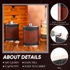 Rtteri 6 Pcs 8 oz Leather Hip Flasks for Liquor for Men Leak Proof Stainless Steel Drinking Flasks Bulk Soft Wrap Whiskey Flask with Funnel for Wedding Bridesmaid Christmas Gifts, Leather Brown
