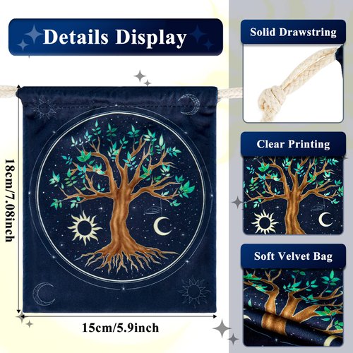 XSYLOHXL Tarot bag kit 6 pcs tarot card bags and pouches tarot deck holder storage gift velvet bags with sturdy drawstrings also suitable for crystals dices Witchcraft and divination Supplies