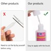 6PCS Brush on Nail Glue for Acrylic Nail Tips, Long Lasting Nail Glue Adhesive Super Bond (10g/pc)
