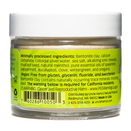 Uncle Harry's Mild Mint Remineralizing Toothpaste | Natural Whitening Toothpaste Freshens Breath & Promotes Enamel | Vegan Fluoride Free Toothpaste