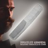 Stainless Steel Comb, Barber Grooming Comb for Man, Travel Size, 5 Inches