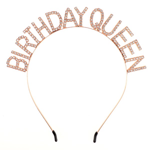 Vin Beauty Birthday Crown Birthday Queen Birthday Headband, Birthday Tiara, Happy Birthday Headband, Birthday Headbands for Women, Gold Birthday Headband for Girls Happy Birthday Accessories