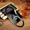 OYHBO Cigar Cutter Guillotine Stainless Steel Double Blades Clipper Cuts Up to 60 Ring Gauge Perfect Business Gift (black)