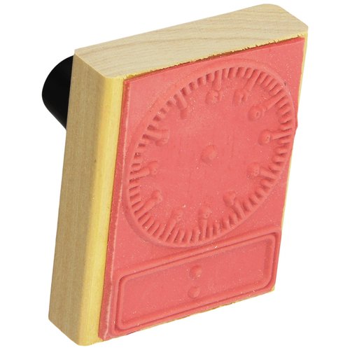 READY 2 LEARN-CE100 Digital and Analog Clock Stamp - Wooden Stamp for Telling Time Activities and DIY - Use for Flashcards, Worksheets, Invitations, Albums and Scrapbooks