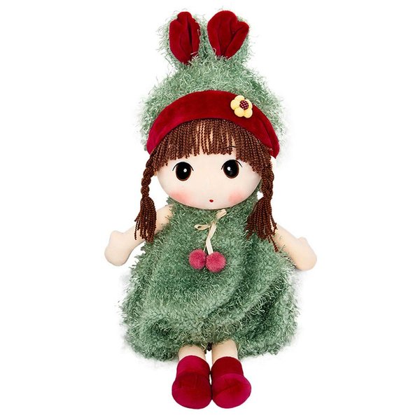 Tvoip Lovely Phyllis Creative Birthday Gift for Children's Toy Dolls Plush Toys 17.7 inches (Green)