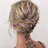 Bartosi Butterfly Hair Clips Purple Butterfly Hair Pin Butterfly Decorative Bobby Pins Wedding Hair Accessories for Women and Girls (Pack of 6)