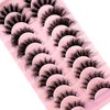 New Mix 10Pairs Natural Long Lashes 5D Fluffy Cat Eye Lashes Wispy Volume And Soft False Eyelashes Makeup Extensions Fake Lashes (10PairsMix-510)
