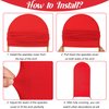 Spandex Fitted Wedding Arch Cover 7.2FT Red Arch Backdrop Cover, Round Top Chiara Backdrop Stand Covers for Wedding Birthday Party Baby Shower Banquet Arch Decoration (Red, 7.2FT)