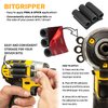Spider Tool Holster - Quad Tool Kit - Adhesive Tool Tabs + BitGrippers + Self locking, quick draw Belt Holster Clip for carrying a power drill, driver, hammer, tape measure, pneumatic, light and more!