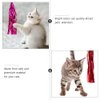 LUOZZY 8 Pcs Cat Teaser Wand Replacement with Bell Metallic Foil Tassel Cat Wand Toys Interactive Catcher Teaser for Pet, Random Color