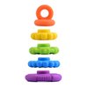 Stacking Baby Teether Toy - Sensory Silicone Teething Rings for Babies – Promote Motor Skills-Premium Food Grade Silicone Rainbow Colors - BPA Free