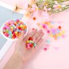 JJUNW 200Pcs Rainbow Mini Hair Beads Plastic Hair Clips Braid Clips Cute Hair Decorations for Kids Girls Women Hair Accessories()