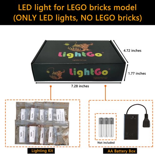 LightGo LED Lighting Kit with Battery Box Designed for Lego 21338 A-Frame Cabin Ideas Building Set - Not Include Model (Infrared Version)