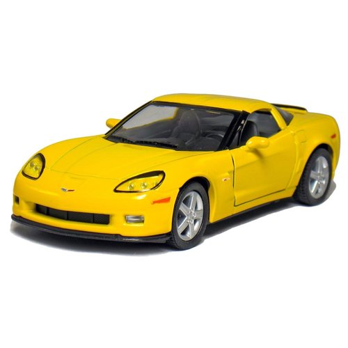 KiNSMART 2007 Corvette Z06 5inch 1:36Scale Die Cast Metal Model Toy Cars Yellow