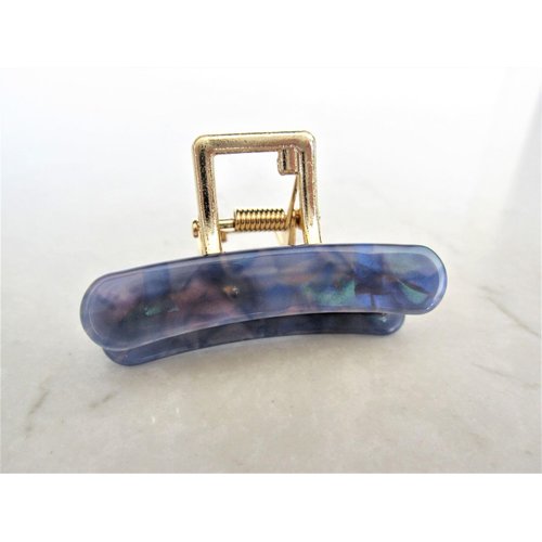 Generic Small abalone sea shell effect metal hair claw clamp clip for fine thin hair