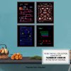 Classic Arcade Games Wall Art Prints - Arcade Decor - 8x10 Set for Man Cave, Den, Family Room, Bar, Bedroom - Gift for Gamers, Video Game, Pacman, Ms Pacman, Donkey Kong, Space Invaders Fans