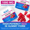 Daiasns NAC Gummies for Adults & Kids 1000mg - Chewable NAC Supplement N-Acetyl Cysteine Supports Lung & Liver Detox, Antioxidant & Immune Defense, Strawberry Flavor 60 Count