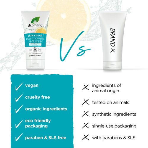 Dr Organic SkinClear Deep Pore Cleansing Face Wash 125ml