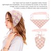 ZURLEFY Floral Hair Scarf Bandanas for Women, Pink Bandana Headband for Womens Headbands Mesh Hair Scarves Lightweight Head Scarf Hair Accessories (59H-03)