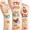 Corgi Temporary Tattoos Birthday Party Supplies Decorations 96PCS Tattoos Stickers Pet Dog Cute Party Favors Kids Boys Girls Gifts Ideas Classroom School Prizes Themed Baby Shower Christmas