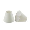 Aspen Creative 32128-2A Small Hardback Empire Shape Chandelier Clip-On Lamp Shade Set (2 Pack), Transitional Design in White, 6" bottom width (3" x 6" x 5")