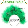 GORTIN St Patrick's Day Headband Light up Shamrock Head Band Green Feather LED Irish Hair Band Festival Party Costume Hair Accessories for Women and Girls