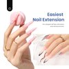 Beetles Gel Nail Kit Easy Nail Extension Set, Long Stiletto Shaped 240 Pcs Clear False Acrylic Nails Tips with 5 in 1 Nail Glue Innovative Uv Led Lamp DIY Acrylic Nail Kit Manicure Salon at Home