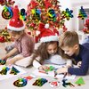 Leesgel Christmas Scratch Craft Kits for Kids, Christmas Magic Scratch Art Paper Party Game Supplies, DIY Santa Claus Scratch Art Cards for Party Favors Ornaments
