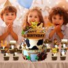 25Pcs Cowboy 4th Birthday Party Supplies, Western Cowboy Cupcake Toppers Decoration, HorseShoe Cowboy Hats Boots Happy Birthday Cupcake Toppers Decorations, Baby Shower Kids Decorations (Cowboy 4th)