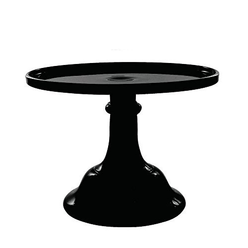 Mosser Glass 6" Pedestal Cake Plate - Black Raspberry