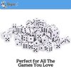 Regal Games Dice Set 6 Sided - Playing White 16mm Set of Dice - Square Dice for Classroom or Family Game Night - 100 Dice