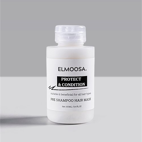 ELMOOSA PRE SHAMPOO HAIR MASK，100ML KERATIN & MACADAMIA TERNIFOLIA SEED OIL,INTENSIVELY MOISTURIZES HAIR, RESTORING SILKINESS AND SHINE/HEAT PROTECT