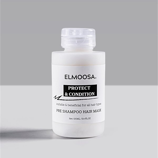 ELMOOSA PRE SHAMPOO HAIR MASK，100ML KERATIN & MACADAMIA TERNIFOLIA SEED OIL,INTENSIVELY MOISTURIZES HAIR, RESTORING SILKINESS AND SHINE/HEAT PROTECT
