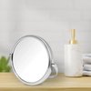 Model's Choice Two-Sided Tabletop Makeup Mirror - Makeup Mirror with 5X Magnification & Swivel Design - Portable 5.5-Inch Diameter Mirror in Chrome Finish - Model MC109C