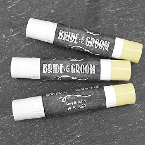 Set of 24 Bride and Groom Double Sided Lip Balm- Wedding- Party Favors