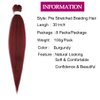 Pre stretched Braiding Hair 30 Inch 8 Packs Professional Hair Extensions Synthetic Braid Hair Crochet Braids Soft Yaki Texture Hot Water Setting(30",burgundy)
