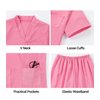 BOMLY Doctor Costume for Kids 7Pcs Toddler Nurse Scrubs Set With Halloween Dress Up Costumes for Boys and Girls Ages 3-11 (Pink, 5T-6T)