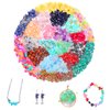 Xmada Jewelry Making Supplies Kit - 1587 PCS Beads, Crystal Beads, Jewelry Pliers, Beading Wire, Earring Hooks, Rings, Bracelets for Girls and Adults