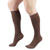 Truform 20-30 mmHg Compression Stockings for Men and Women, Knee High Length, Closed Toe, Brown, Medium