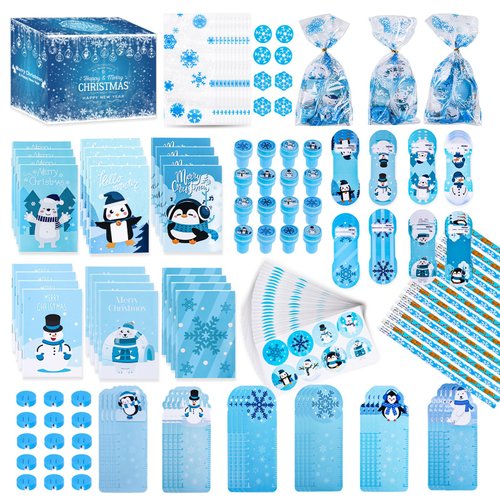 boveeny 24 Pack Winter Party Favors, Winter Classroom Christmas Gifts, Winter Goodie Bag Stuffers, Bulk Winter Stationery Gifts