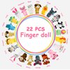 22 pcs Plush Animals Finger Puppet Toys - Mini Plush Figures Toy Assortment for Kids, Soft Hands Finger Puppets Game for Autistic Children, Great Family Parents Talking Story Set