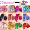 Teenitor Body Glitter Face Glitter Makeup Festival Glitter Gel, 12 Colors Face and Body Glitter Gel, Hair Glitter Gel, Glitter Gel Makeup, Glitter for Face and Hair, Body Makeup