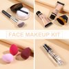 Foundation Kit Full Coverage Foundation Primer Powder Makeup Set Kabuki Makeup Brushes Foundation Brush Powder Brush 3 Pcs Makeup Sponge