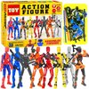(Assembly Completed) 8PCS T13 Action Figure Set Already Assembled, 3D Printed 13 Robot Titan 13 Action Figure, T13 Action Figure Orange White Yellow Blue Red（8 Colors）